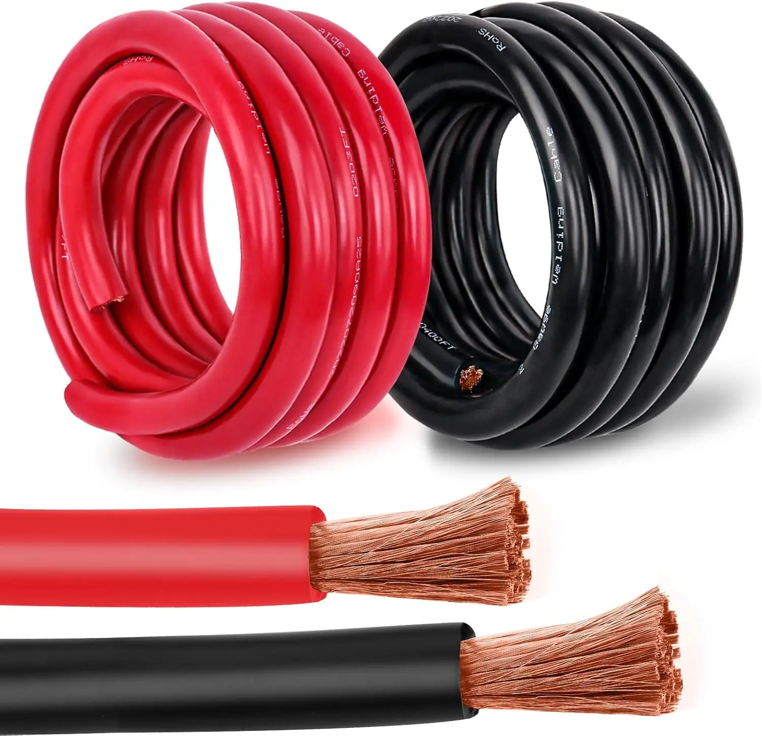 2 Gauge Battery Cable Copper Wire 5FT Red+5FT Black 2 AWG Welding Cable for Automotive Solar Marine Generator
2 Gauge Battery Cable Copper Wire 5FT Red+5FT Black 2 AWG Welding Cable for Automotive Solar Marine Generator