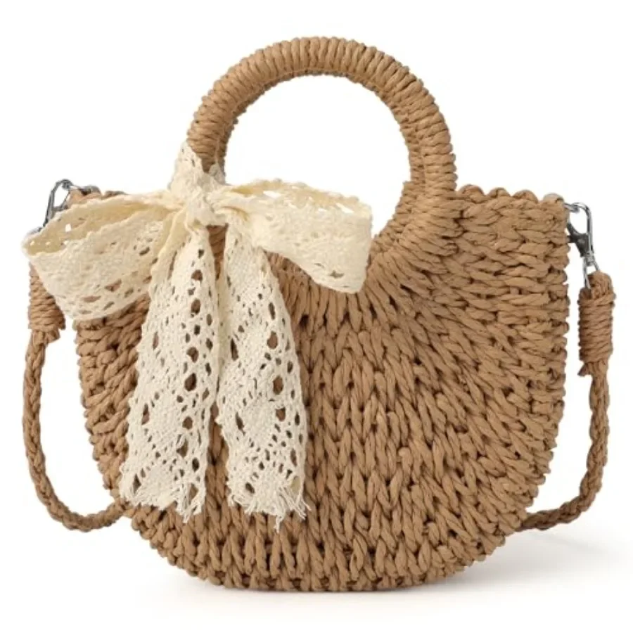 Clothirily Straw Clutch Purses for Women, Cloud Dumpling Woven Bag with Detachable Chain, Beach Crossbody Shoulder Handbag
Clothirily Straw Clutch Purses for Women, Cloud Dumpling Woven Bag with Detachable Chain, Beach Crossbody Shoulder Handbag