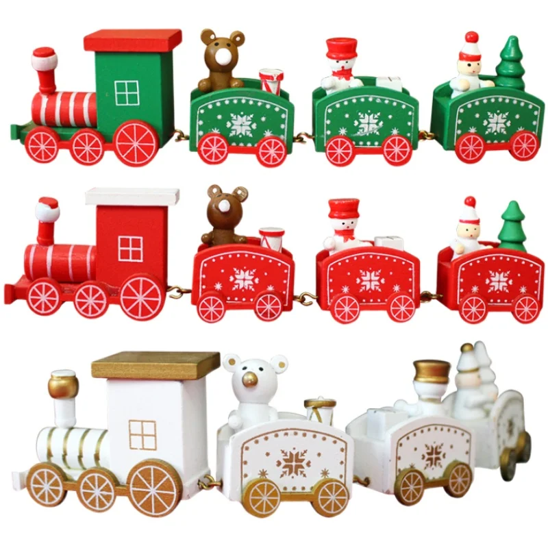 Cartoon Christmas Wooden Small Train Desktop Ornament Kids Creative Puzzle Toys Train Set Christmas New Year Decoration Gifts
Cartoon Christmas Wooden Small Train Desktop Ornament Kids Creative Puzzle Toys Train Set Christmas New Year Decoration Gifts