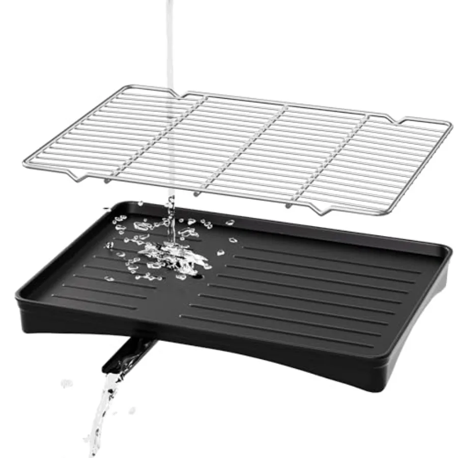 304 Stainless Steel Dish Drying Rack SpaceSaving Dish Rack Dish Racks for Kitchen Counter Fruit and Vegetable Drain 11.8''W x 1 
304 Stainless Steel Dish Drying Rack SpaceSaving Dish Rack Dish Racks for Kitchen Counter Fruit and Vegetable Drain 11.8''W x 1