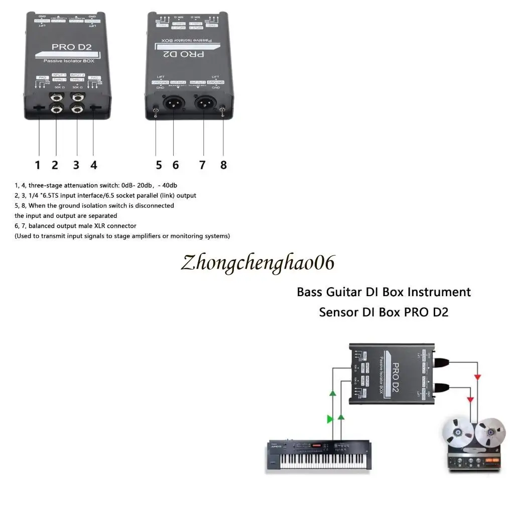 Double Channel Sound Isolator Sound Currents Noise Eliminators 6.5 Isolator Mixers Live Broadcast Instrument Connectors 601F
Double Channel Sound Isolator Sound Currents Noise Eliminators 6.5 Isolator Mixers Live Broadcast Instrument Connectors 601F