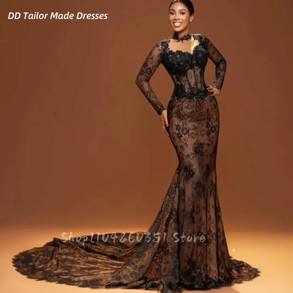 African Aso Ebi Lace Mermaid Evening Dress Long Sleeves Customized Reception Gowns Corset Formal Occasion Dress For Ladies
African Aso Ebi Lace Mermaid Evening Dress Long Sleeves Customized Reception Gowns Corset Formal Occasion Dress For Ladies