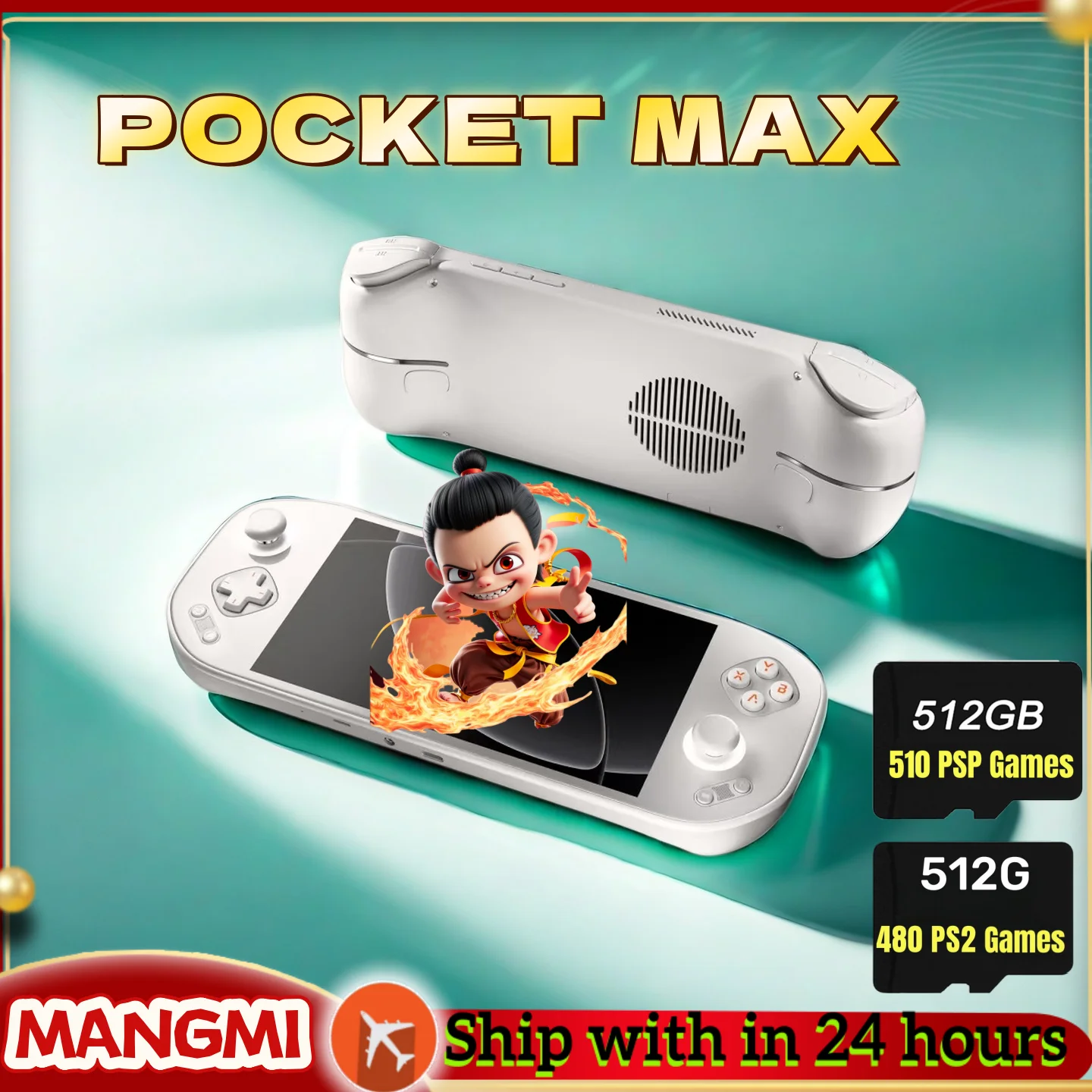 MANGMI Pocket Max 7" 144Hz OLED Handheld Game Console - Snapdragon 865 8GB RAM 128GB ROM 8000mAh Android Gaming Player
MANGMI Pocket Max 7" 144Hz OLED Handheld Game Console - Snapdragon 865 8GB RAM 128GB ROM 8000mAh Android Gaming Player