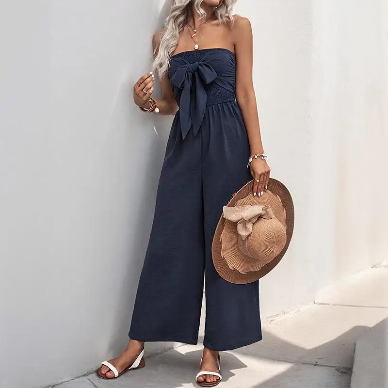 Strapl Pull up Jumpsuit High Waist Long Pants Thin Summer Polyester Fiber Ladies Suit Casual Faionable One-Piece
Strapl Pull up Jumpsuit High Waist Long Pants Thin Summer Polyester Fiber Ladies Suit Casual Faionable One-Piece
