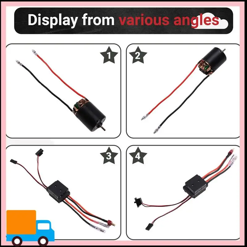 Professional 540 Brushed Motor ESC Speed Control Combination Set Climb Drift Racing For 1/10 RC Cralwer/Boat
Professional 540 Brushed Motor ESC Speed Control Combination Set Climb Drift Racing For 1/10 RC Cralwer/Boat