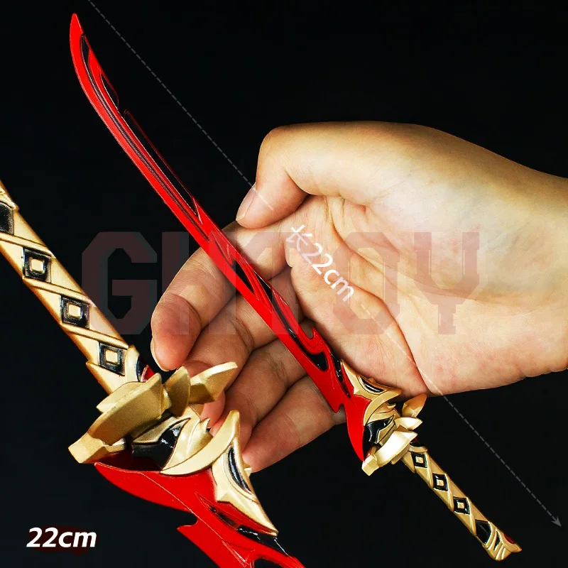22cm Genshins Game Peripheral Weapon Model Cage Fishing Bottle One Heart Alloy Ornament Toy Uncut Sword Collection Desktop Gifts
22cm Genshins Game Peripheral Weapon Model Cage Fishing Bottle One Heart Alloy Ornament Toy Uncut Sword Collection Desktop Gifts