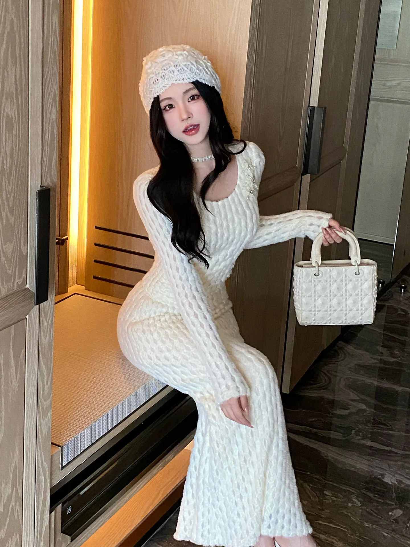 French Sle Lace Patchwork Plu Sve Knitted Dr Women's Autumn Winter Fce Slimming Unique Design Skirt H Version
French Sle Lace Patchwork Plu Sve Knitted Dr Women's Autumn Winter Fce Slimming Unique Design Skirt H Version