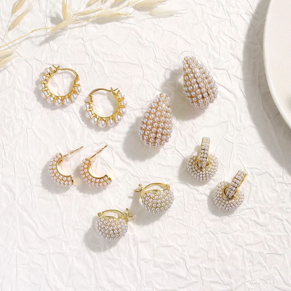 BenS 5 styles Pearl small hoop earrings water drop pearl drop earrings for women Heart dangle earrings Jewelry wholesale E18
BenS 5 styles Pearl small hoop earrings water drop pearl drop earrings for women Heart dangle earrings Jewelry wholesale E18