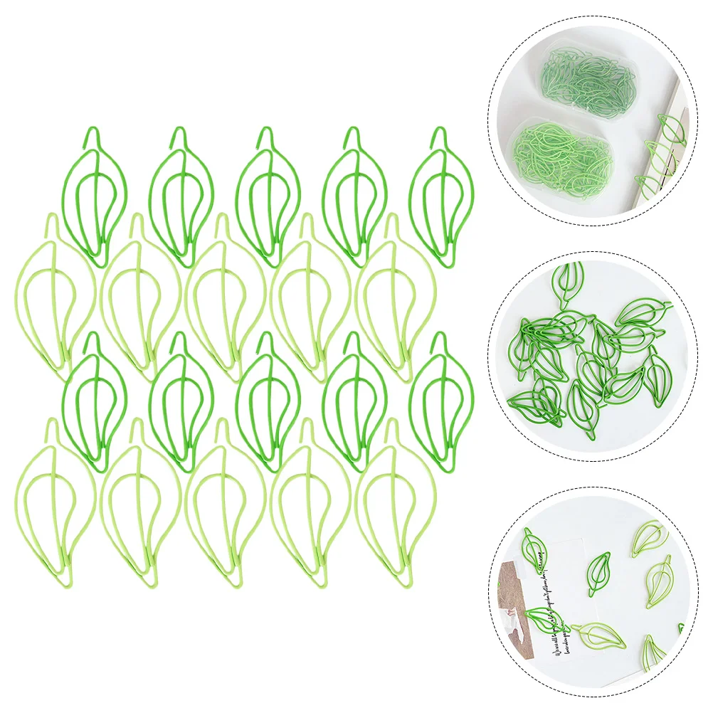 30 Pcs Creative Paper Clip Metal Clips Folder Cute for Document Leaf Shaped Office
30 Pcs Creative Paper Clip Metal Clips Folder Cute for Document Leaf Shaped Office