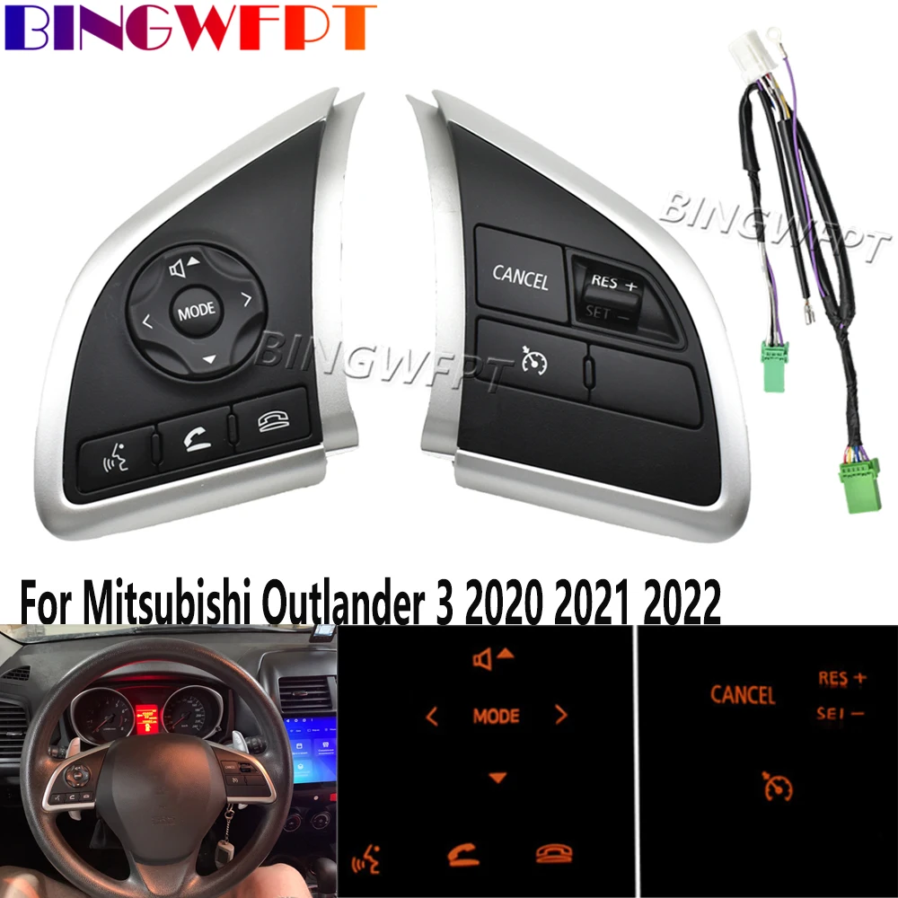 High-quality Steering Wheel Volume Music Cruise Control Button Switch For Mitsubishi Outlander 2020 2021 2022 With Backlight
High-quality Steering Wheel Volume Music Cruise Control Button Switch For Mitsubishi Outlander 2020 2021 2022 With Backlight