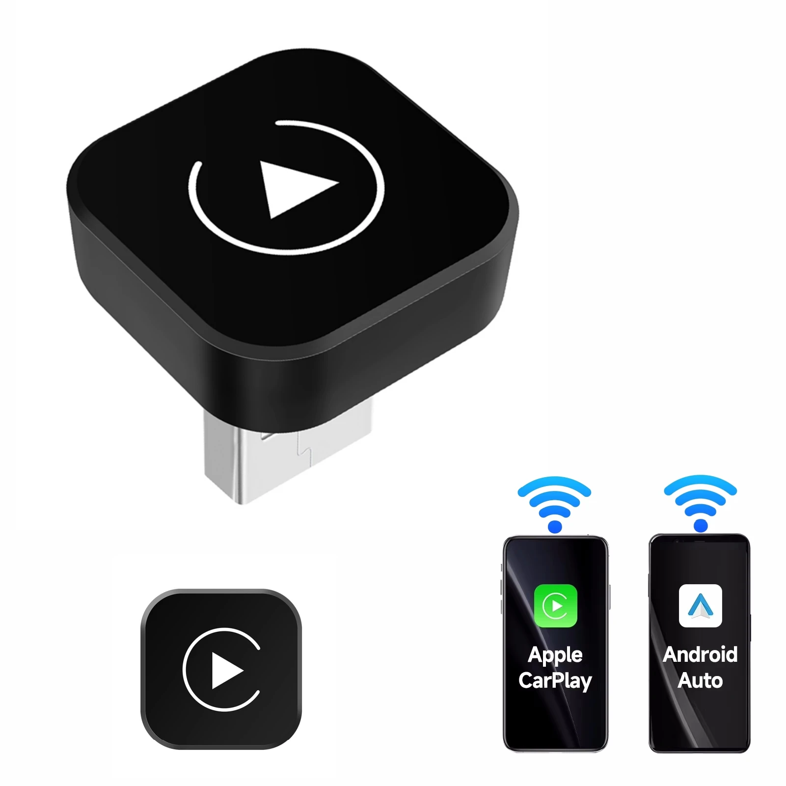 2in1 Wireless CarPlay Dongle Wireless Android Auto Adapter AI Smart Box Car Intelligent Systems For Car With Wired CarPlay
2in1 Wireless CarPlay Dongle Wireless Android Auto Adapter AI Smart Box Car Intelligent Systems For Car With Wired CarPlay