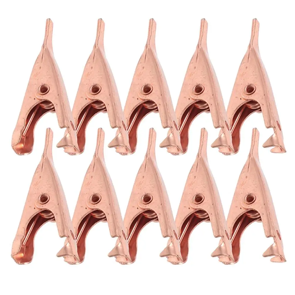 10pcs Copper Test Clips Mini Flat Mouth Electrical Equipment Soldering Wires Alligator Clamps Testing Durable
10pcs Copper Test Clips Mini Flat Mouth Electrical Equipment Soldering Wires Alligator Clamps Testing Durable