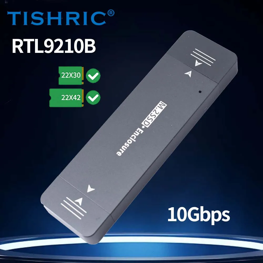 TISHRIC M.2 NGFF SSD NVMe Dual-Protocol to USB 3.1 Type-C Magnetic Enclosure With RTL9210B Chip Perfect For Gaming Storage
TISHRIC M.2 NGFF SSD NVMe Dual-Protocol to USB 3.1 Type-C Magnetic Enclosure With RTL9210B Chip Perfect For Gaming Storage