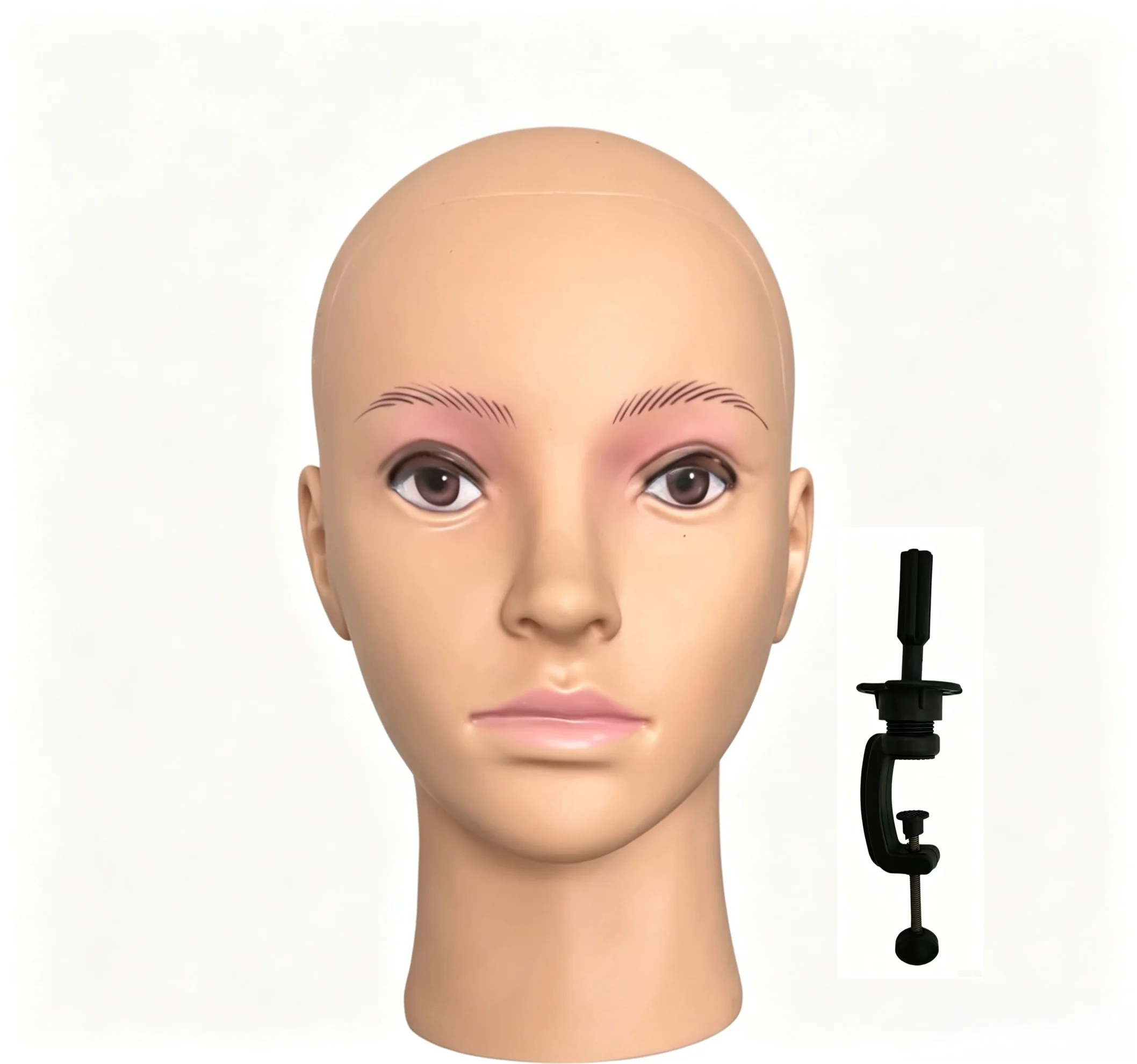 Mannequin head; wig-fitting tool; bald mannequin head suitable for displaying wigs, caps, eyewear, helmets and face masks; comes
Mannequin head; wig-fitting tool; bald mannequin head suitable for displaying wigs, caps, eyewear, helmets and face masks; comes