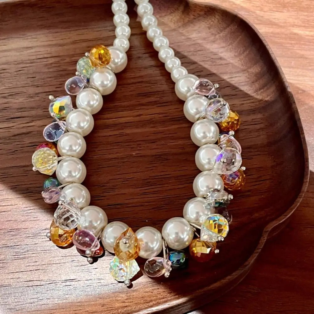 Sweet Pearl Beaded Necklace Dopamine Style Shining Colored Zircon Necklace Jewelry Accessories Clavicle Chain
Sweet Pearl Beaded Necklace Dopamine Style Shining Colored Zircon Necklace Jewelry Accessories Clavicle Chain