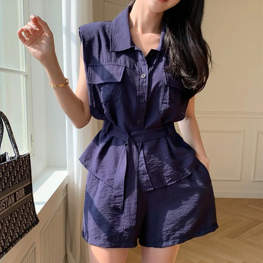 Gothiscyn Casual Set Women's Summer Sleeveless Pocket Lace-up Vest High Waist Shorts Two-piece Set Fashion Female Clothes
Gothiscyn Casual Set Women's Summer Sleeveless Pocket Lace-up Vest High Waist Shorts Two-piece Set Fashion Female Clothes