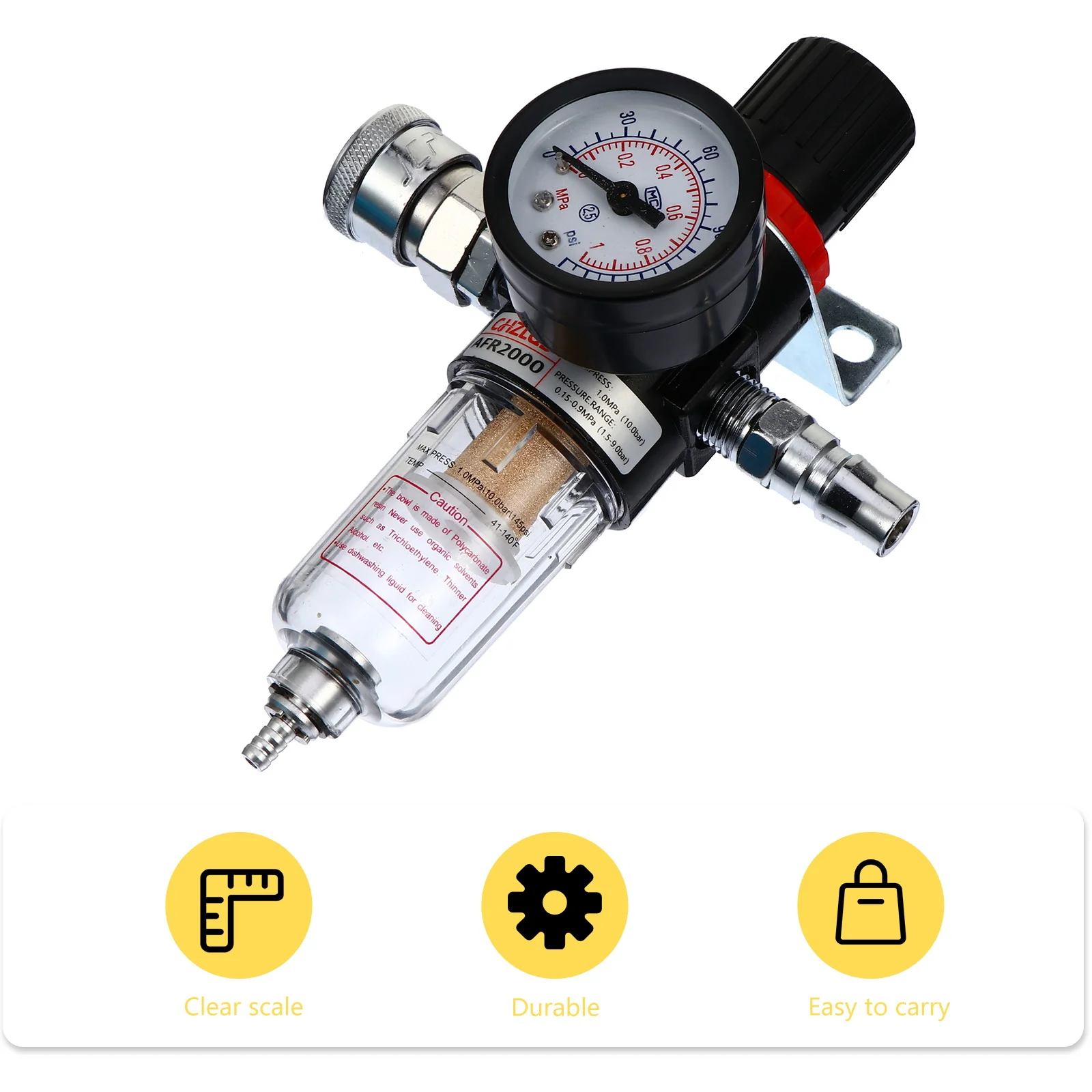 Compressor With Gauge Pneumatic Filter Regulator Lightweight Easy Installation Maintain Stable Outlet Pressure Oil Water
Compressor With Gauge Pneumatic Filter Regulator Lightweight Easy Installation Maintain Stable Outlet Pressure Oil Water
