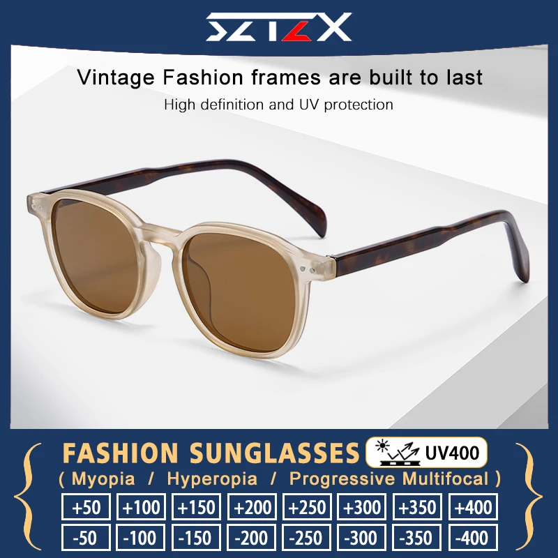 SZTZX Premium Retro Prescription Glasses Men Sports Driving Myopia Sunglasses Trendy Women UV Protection Beach Fishing Eyewear
SZTZX Premium Retro Prescription Glasses Men Sports Driving Myopia Sunglasses Trendy Women UV Protection Beach Fishing Eyewear