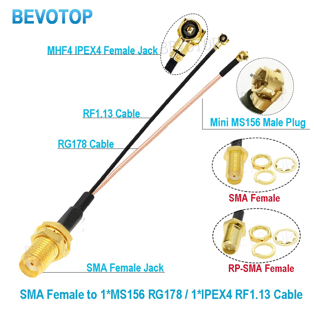 10 шт./лот RP-SMA/SMA гнездо на 1x Mini MS156 штекер + 1x IPEX4 MHF4 гнездо RG178 RF1.13 кабель антенна удлинитель перемычка косичка
10 шт./лот RP-SMA/SMA гнездо на 1x Mini MS156 штекер + 1x IPEX4 MHF4 гнездо RG178 RF1.13 кабель антенна удлинитель перемычка косичка
