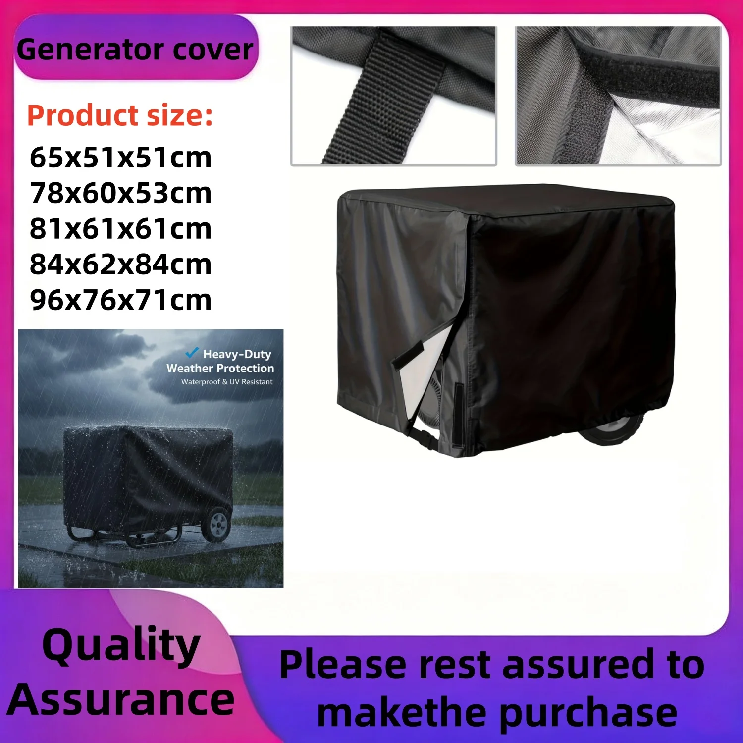 All-Weather Heavy-Duty Outdoor Generator Hood with Air Vents & Cover - Portable Generator Enclosure for Noise
All-Weather Heavy-Duty Outdoor Generator Hood with Air Vents & Cover - Portable Generator Enclosure for Noise