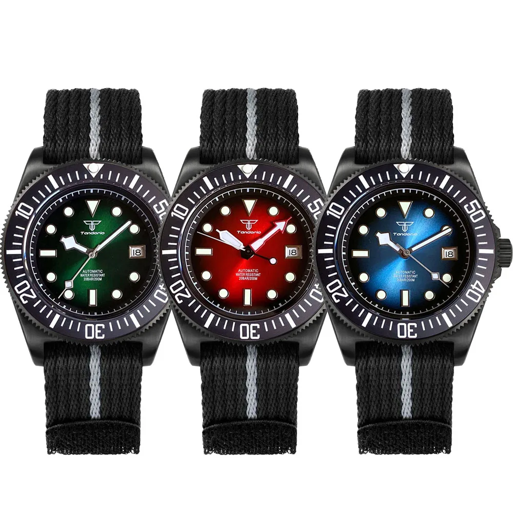 Tandorio New 42mm Titanium Automatic Men Watch 20ATM Dive Sapphire Glass Date Miyota8215/Asia2824 Movement Nylon Strap Luminous
Tandorio New 42mm Titanium Automatic Men Watch 20ATM Dive Sapphire Glass Date Miyota8215/Asia2824 Movement Nylon Strap Luminous