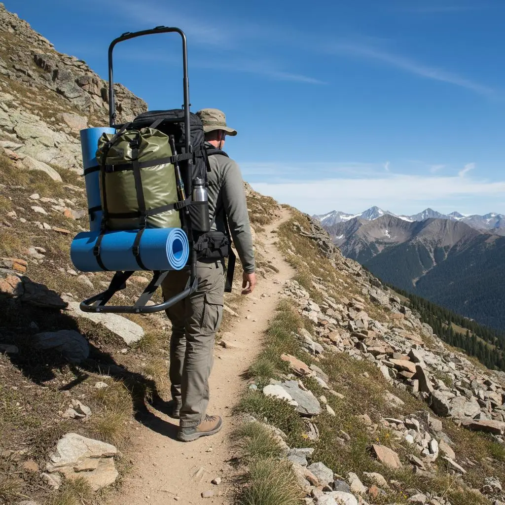 Heavy Carrying Backpack Frame Rucksack for Equipment Gear Outdoor Activities
Heavy Carrying Backpack Frame Rucksack for Equipment Gear Outdoor Activities