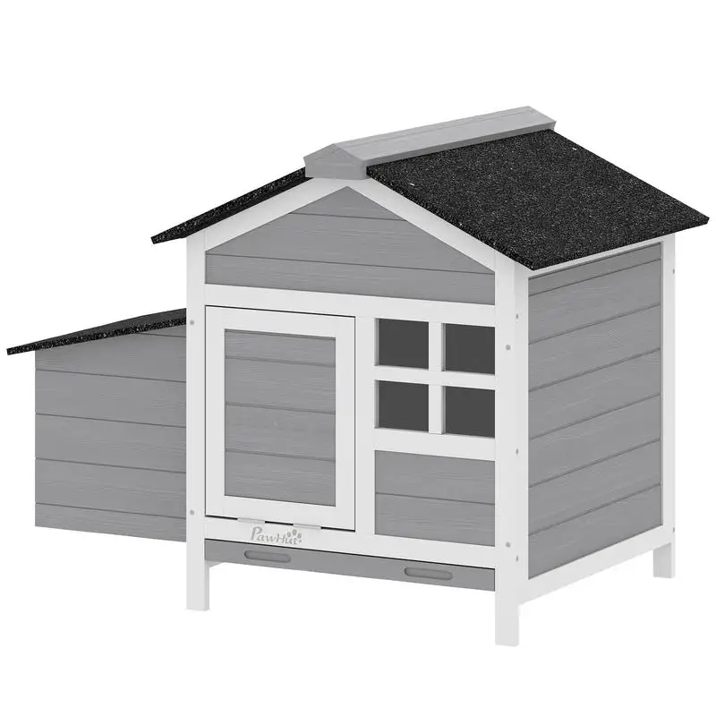 PawHut Wooden Chicken Coop Outdoor with Nesting Box, Pull-Out Metal Tray, for 1-2 Chickens, Rabbits, Ducks, 36" x 25" x 27"
PawHut Wooden Chicken Coop Outdoor with Nesting Box, Pull-Out Metal Tray, for 1-2 Chickens, Rabbits, Ducks, 36" x 25" x 27"