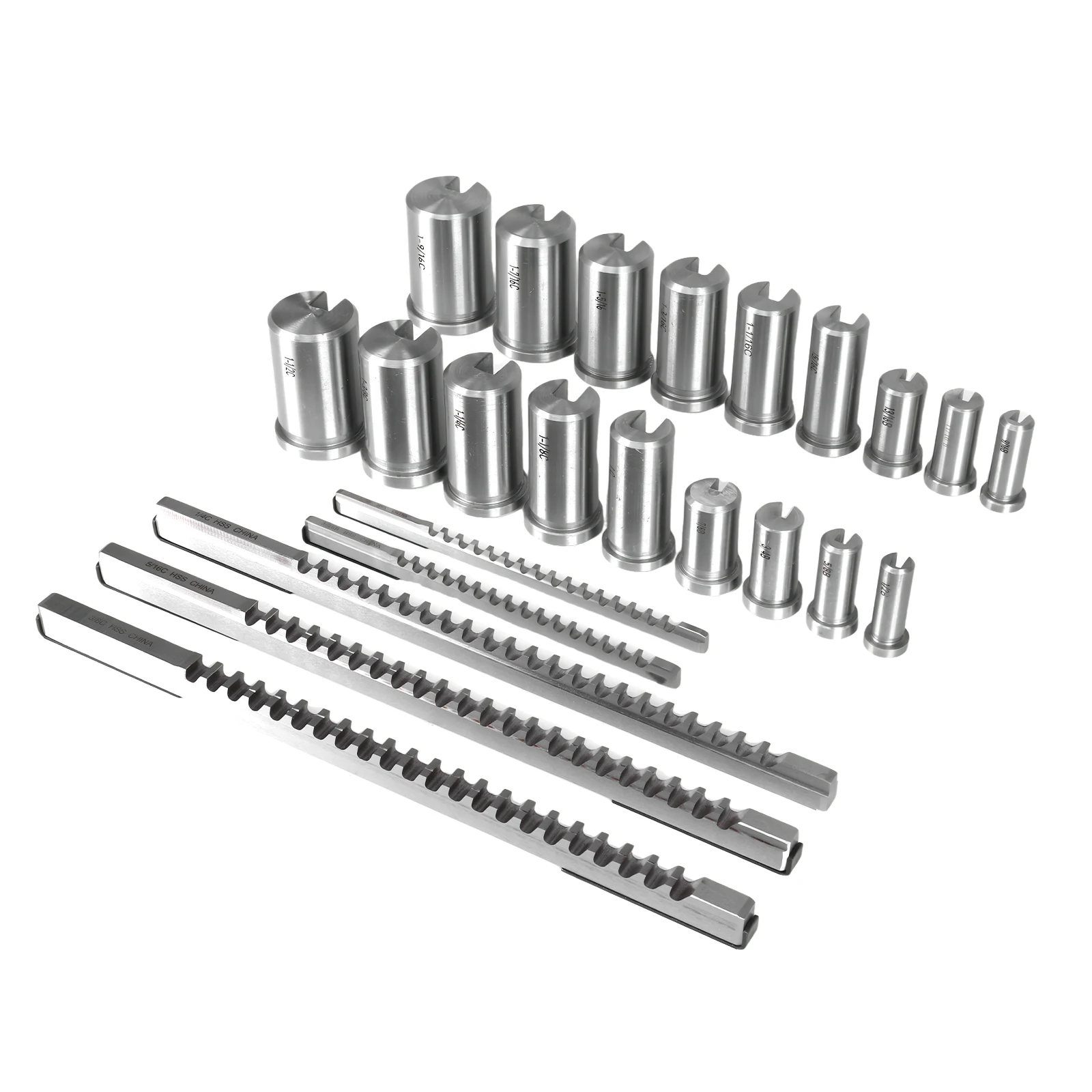 Набор для протяжки шпоночных пазов, 30 предметов: 5 протяжек, 18 втулок и 7 прокладок для металлообработки и производства
Набор для протяжки шпоночных пазов, 30 предметов: 5 протяжек, 18 втулок и 7 прокладок для металлообработки и производства