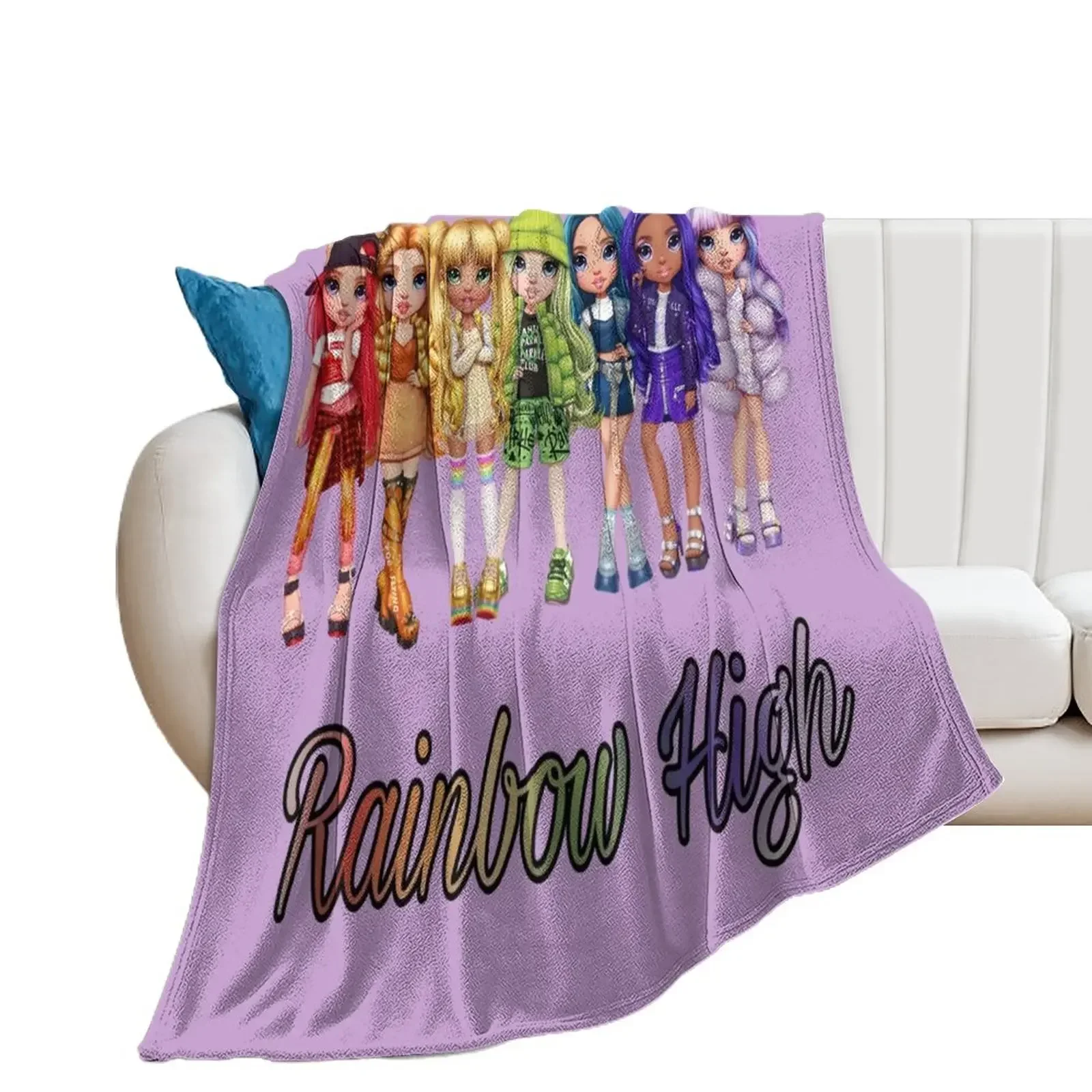 Rainbow high main characters and logo Throw Blanket bed plaid Luxury Designer Large Soft Plaid Blankets
Rainbow high main characters and logo Throw Blanket bed plaid Luxury Designer Large Soft Plaid Blankets