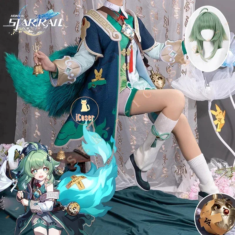 HuoHuo Cosplay Costume Wig Honkai Star Rail Dress Uniform Headwear Tail Foxian Ten-Lords Commission Judge Halloween Party Women
HuoHuo Cosplay Costume Wig Honkai Star Rail Dress Uniform Headwear Tail Foxian Ten-Lords Commission Judge Halloween Party Women