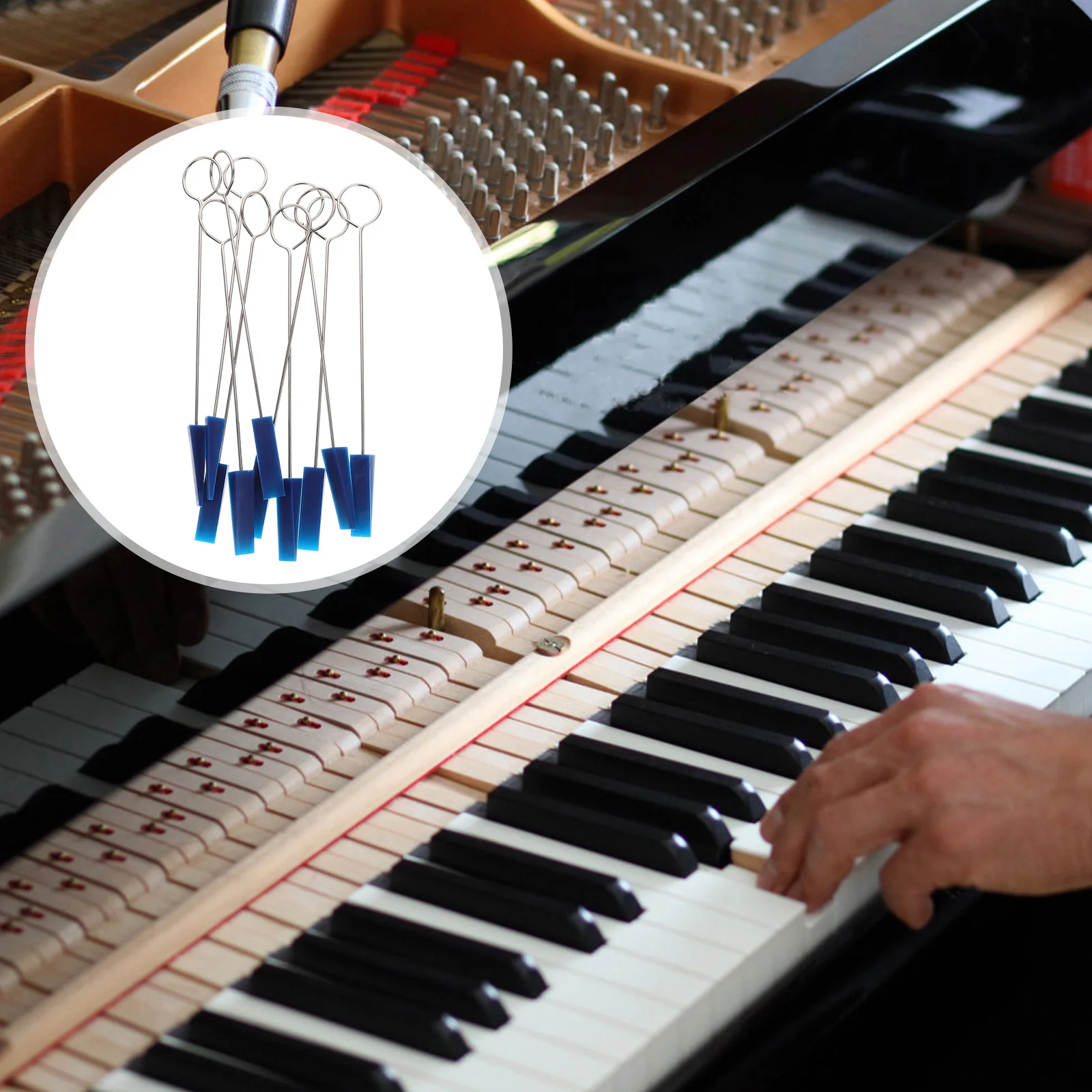 10Pcs Piano Mutes Fixing Tools Lightweight Rubber Metal Tuning Tools for Piano Maintenance Repair Tuning Wrench
10Pcs Piano Mutes Fixing Tools Lightweight Rubber Metal Tuning Tools for Piano Maintenance Repair Tuning Wrench