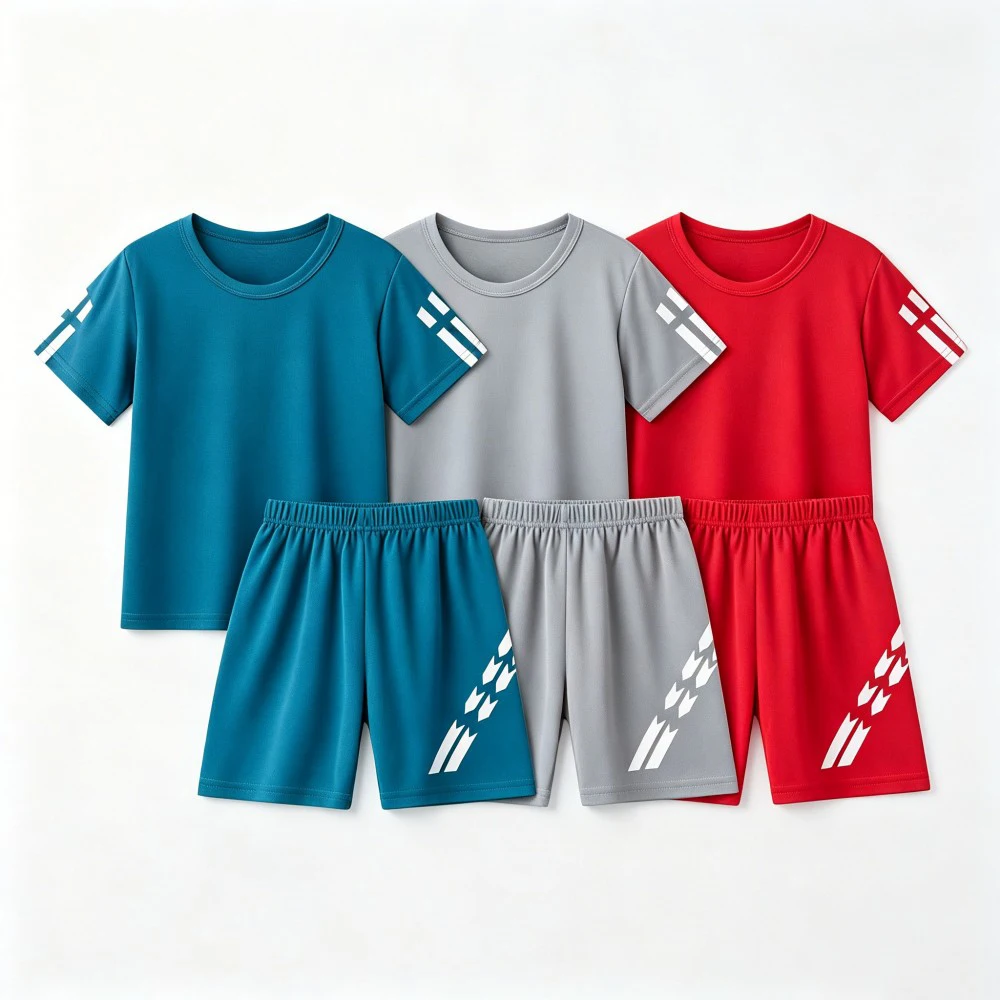 2Pcs Boys' Summer Solid Color Quick Drying Breathable Set Big Kids' Loose Sports Running Hiking Outdoor Short sleeved Shorts
2Pcs Boys' Summer Solid Color Quick Drying Breathable Set Big Kids' Loose Sports Running Hiking Outdoor Short sleeved Shorts