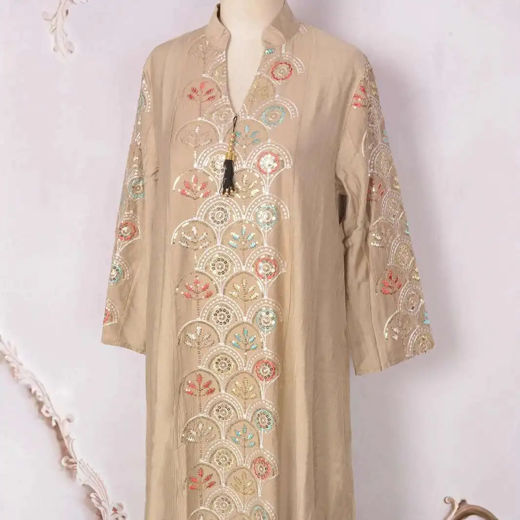Women's clothing new pearl piece women's clothing Muslim robe women's long skirt dress
Women's clothing new pearl piece women's clothing Muslim robe women's long skirt dress