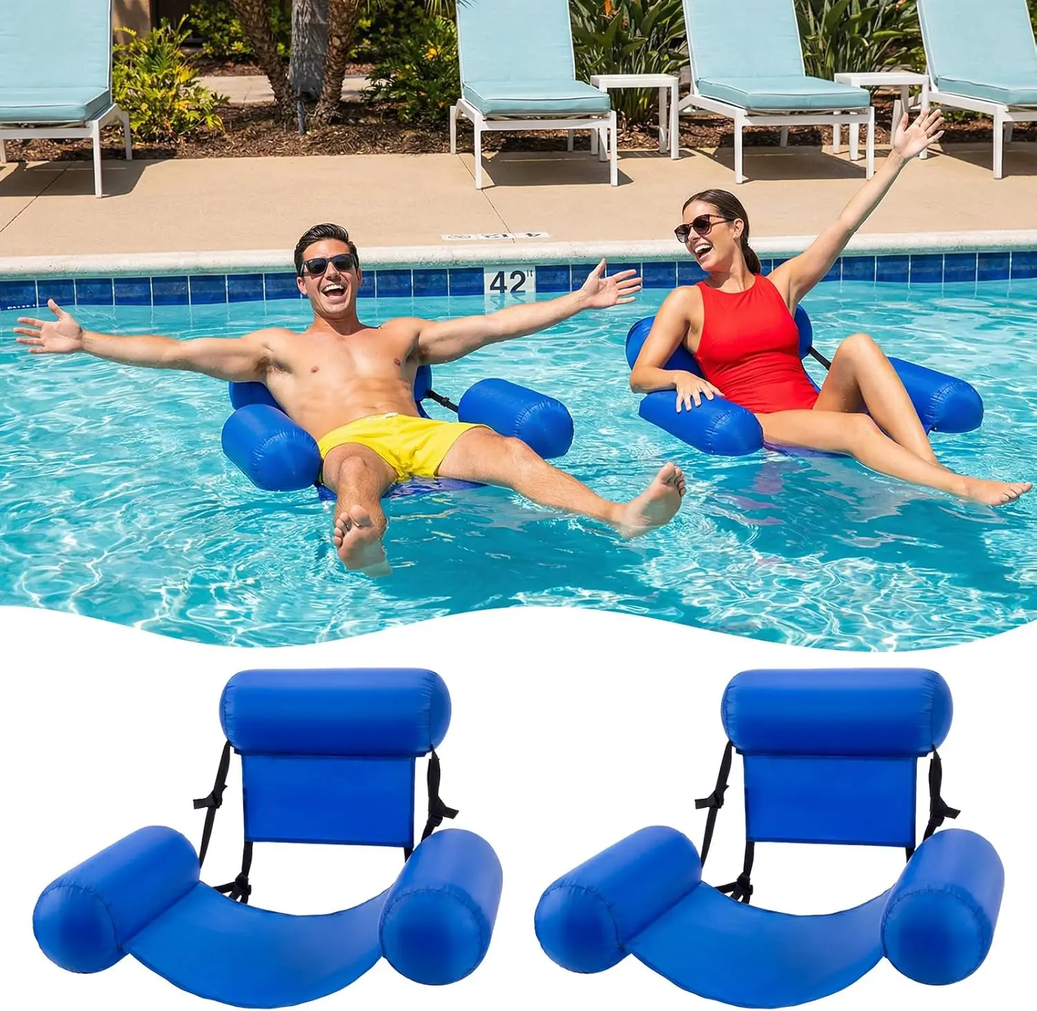 1pc Inflatable Pool Floats Chairs Floating Lounge Chairs Heavy Duty, Blow up Pool Noodles for Summer Water Beach Lake Fun Party
1pc Inflatable Pool Floats Chairs Floating Lounge Chairs Heavy Duty, Blow up Pool Noodles for Summer Water Beach Lake Fun Party