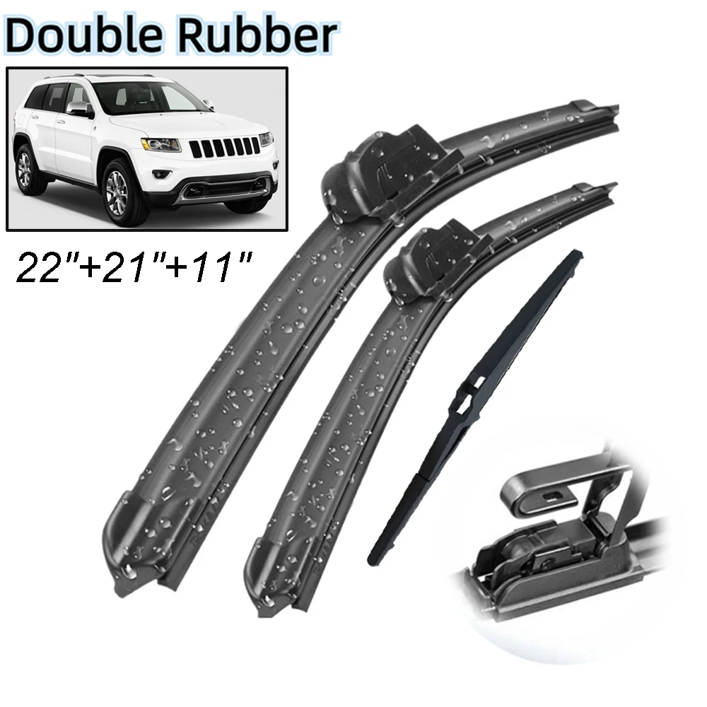 Front & Rear Wiper Blades Set Kit For Jeep Grand Cherokee WK2 2013 - 2020 Windshield Windscreen Window 22"+21"+11"
Front & Rear Wiper Blades Set Kit For Jeep Grand Cherokee WK2 2013 - 2020 Windshield Windscreen Window 22"+21"+11"