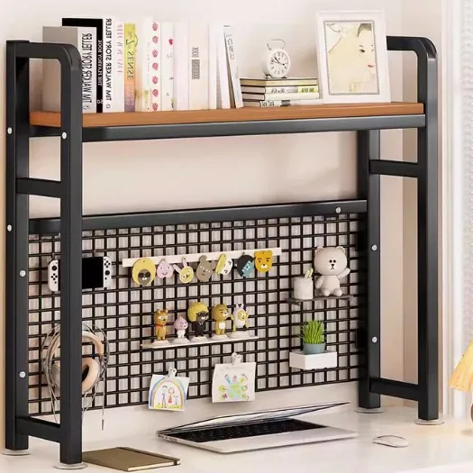 Grid Desktop Multi Layer Wrought Iron Wooden Bookshelf Bookcase for Student Computer Desk Office Home Study Shelves
Grid Desktop Multi Layer Wrought Iron Wooden Bookshelf Bookcase for Student Computer Desk Office Home Study Shelves