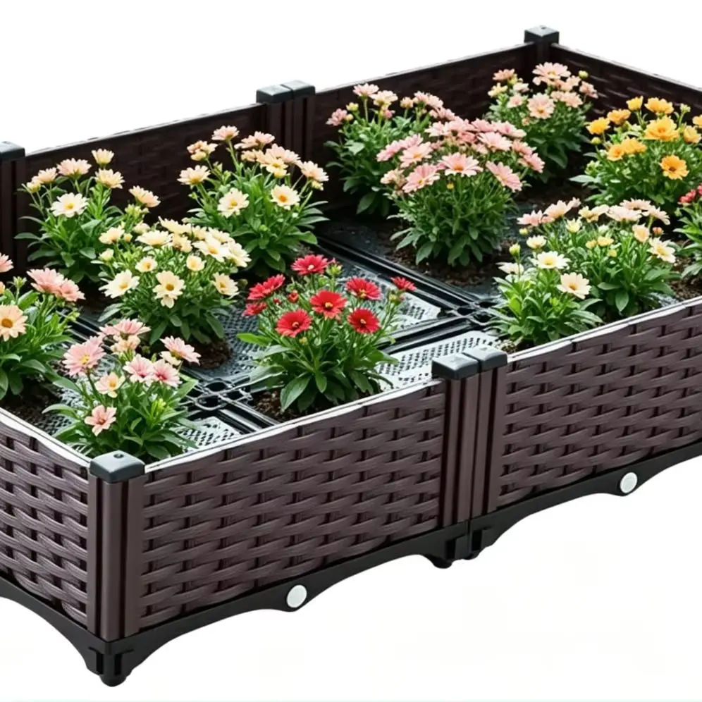 Balcony Vegetable Planter Box Outdoor Plastic Flower Pot Raised Garden Bed for Planting Vegetables Flowers Trees
Balcony Vegetable Planter Box Outdoor Plastic Flower Pot Raised Garden Bed for Planting Vegetables Flowers Trees
