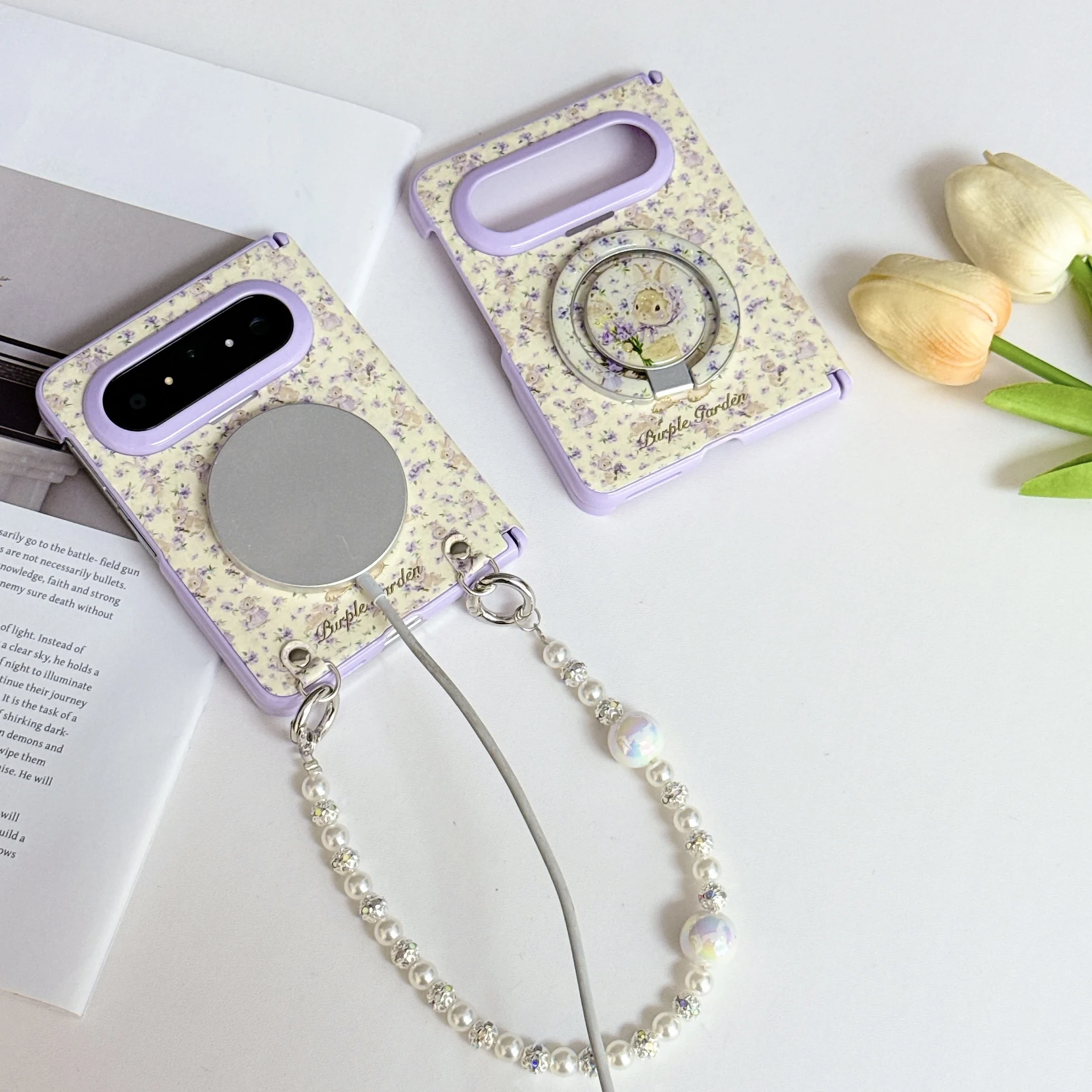 Back Cover For Huawei Pura X Max Case Glitter Gold Purple Flower Rabbit Magnetic Attraction Wristband Bracelet Chain Back Case
Back Cover For Huawei Pura X Max Case Glitter Gold Purple Flower Rabbit Magnetic Attraction Wristband Bracelet Chain Back Case
