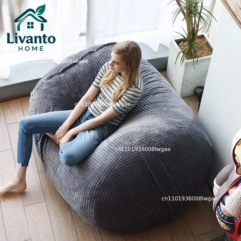 Extra-large Lazy Sofa Bean Bag Double Sofa Ottoman Tatami Japanese Living Room Study Bedroom Relaxation Chair Just A Sofa Cover
Extra-large Lazy Sofa Bean Bag Double Sofa Ottoman Tatami Japanese Living Room Study Bedroom Relaxation Chair Just A Sofa Cover
