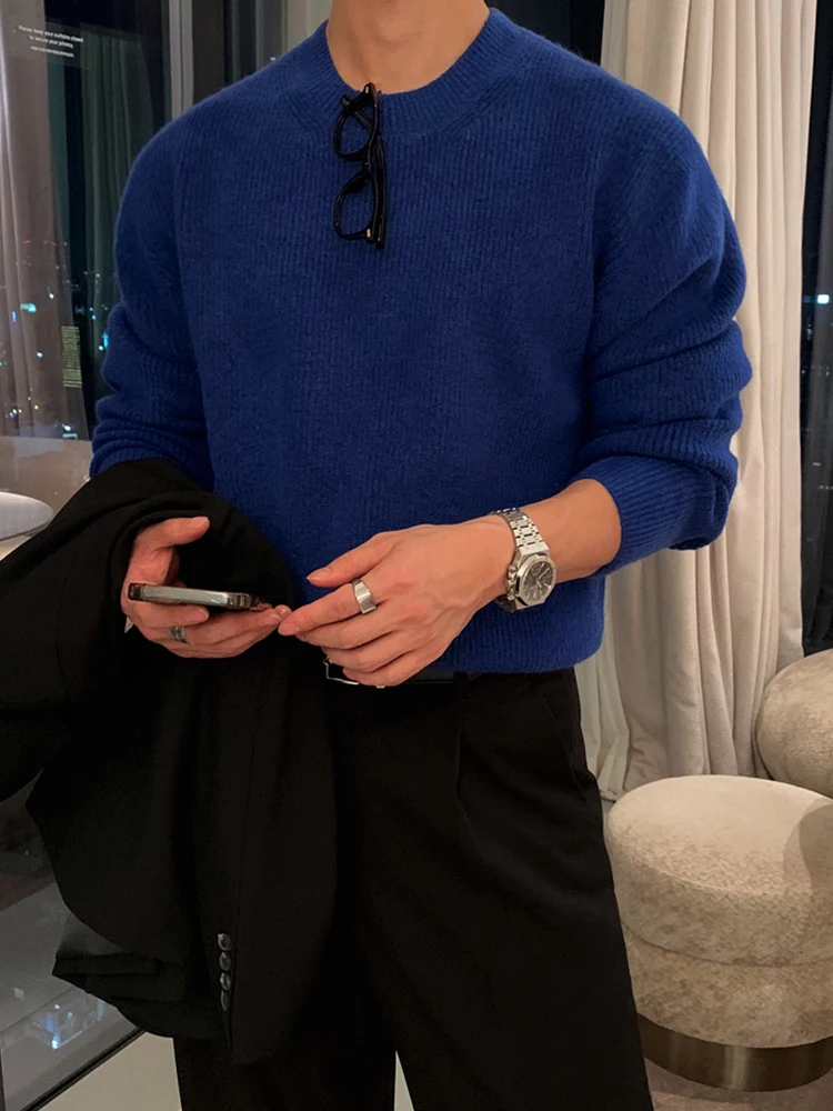 Men's Round Collar Sweaters Kroean Fahsion Solid Color Knitted Pullovers Male Vintage Casual Knit Wear 2024 Winter New
Men's Round Collar Sweaters Kroean Fahsion Solid Color Knitted Pullovers Male Vintage Casual Knit Wear 2024 Winter New