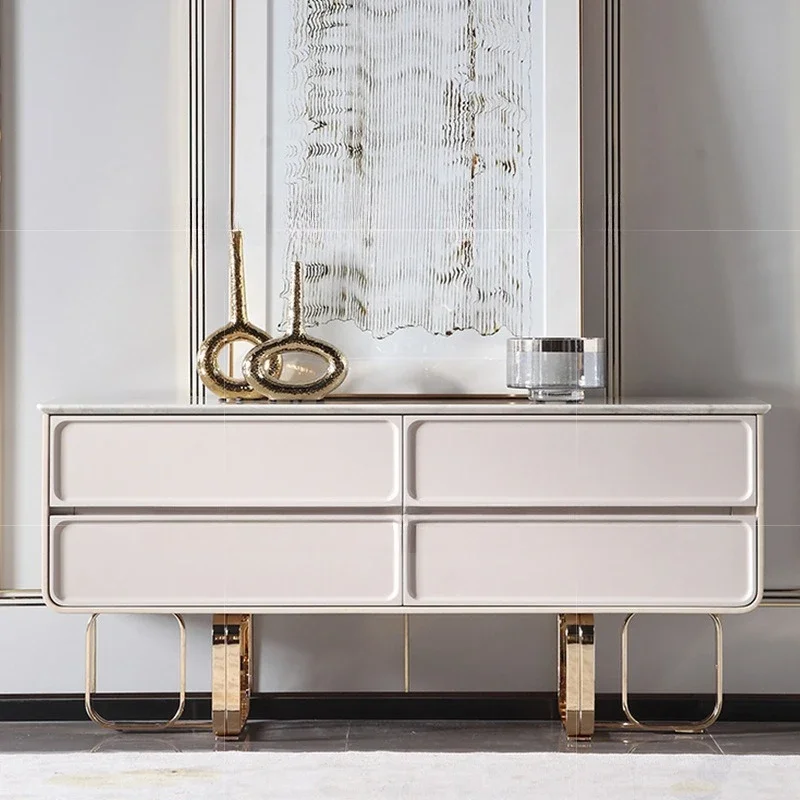 Stainless steel marble dining side cabinet Italian light luxury TV cabinet designer high-end villa model room
Stainless steel marble dining side cabinet Italian light luxury TV cabinet designer high-end villa model room
