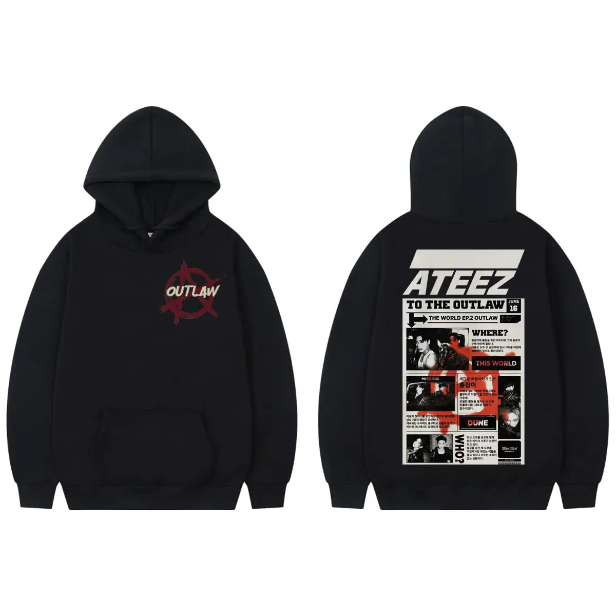 The World EP.2: Outlaw Ateez Hoodies Harajuku Kpop Vintage Clothing Pullovers Men's Women's Fashion Casual Oversized Sweatshirts
The World EP.2: Outlaw Ateez Hoodies Harajuku Kpop Vintage Clothing Pullovers Men's Women's Fashion Casual Oversized Sweatshirts