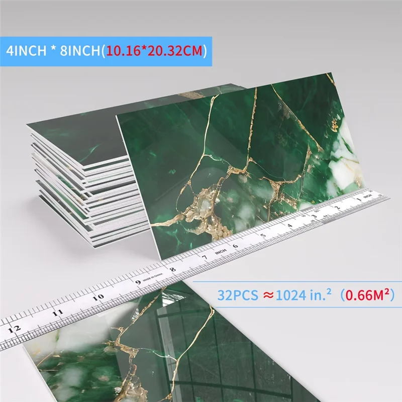 A34R Wall Tiles Sticker 4"X 8" Peel And Stick Backsplash Wall Tiles Waterproof Kitchen And Bathroom Self-Adhesive Tile Stickers
A34R Wall Tiles Sticker 4"X 8" Peel And Stick Backsplash Wall Tiles Waterproof Kitchen And Bathroom Self-Adhesive Tile Stickers