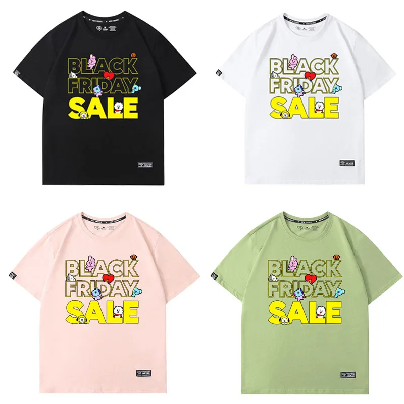 Bt21ed Kawaii Anime Pure Cotton T-Shirt Cute Cartoon Cooky Shooky Mang Koya Printed Round Neck Couple Short Sleeved Top
Bt21ed Kawaii Anime Pure Cotton T-Shirt Cute Cartoon Cooky Shooky Mang Koya Printed Round Neck Couple Short Sleeved Top
