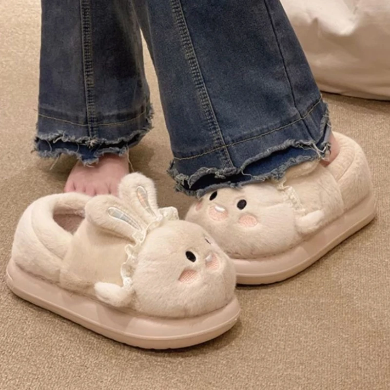 Women Winter Cartoon Rabbit Plush Cotton Slippers Outdoor Indoor Slip Resistant Warm Heel Covering Home Postnatal Slippers
Women Winter Cartoon Rabbit Plush Cotton Slippers Outdoor Indoor Slip Resistant Warm Heel Covering Home Postnatal Slippers