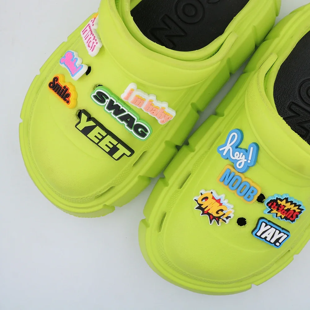 Shoe Accessories Charms Cartoon Colorful Word 11 Types Optional Short Sentence Shoe Decorations Ornament New Year Gift 1 Piece
Shoe Accessories Charms Cartoon Colorful Word 11 Types Optional Short Sentence Shoe Decorations Ornament New Year Gift 1 Piece