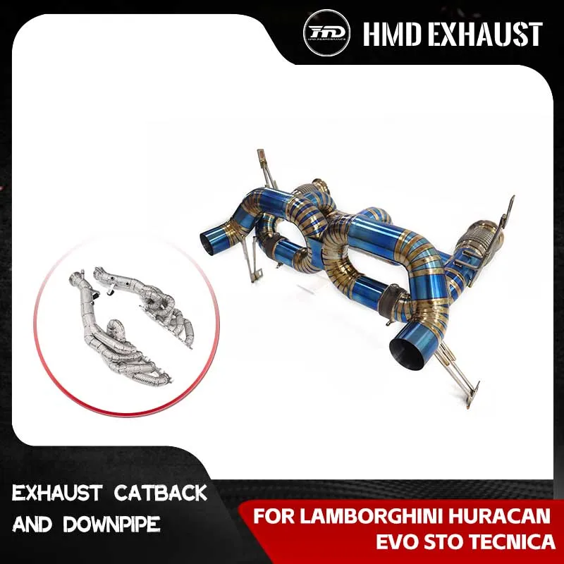 HMD Ti for Lamborghini Huracan EVO 5.2L Catback Vacuum valves High precision Muffler with Heat shield manifold surprises Exhaust
HMD Ti for Lamborghini Huracan EVO 5.2L Catback Vacuum valves High precision Muffler with Heat shield manifold surprises Exhaust
