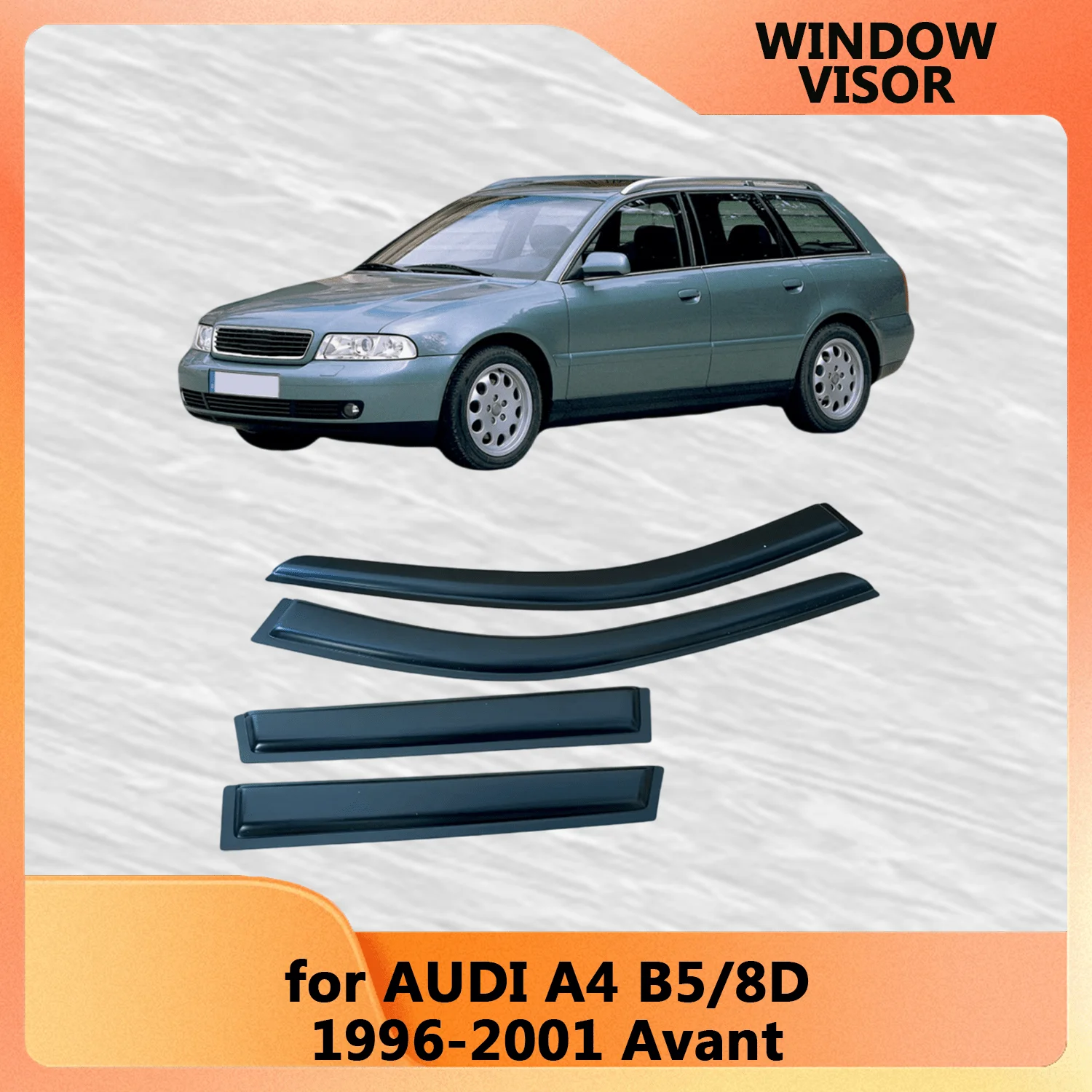 Оконный козырек для AUDI A4 B5 8D Avant 1996, 1997, 1998, 1999, 2000, 2001, ветровые дефлекторы, защита от дождя, дверной козырек, вентиляционные шторы, вентиляционный козырек
Оконный козырек для AUDI A4 B5 8D Avant 1996, 1997, 1998, 1999, 2000, 2001, ветровые дефлекторы, защита от дождя, дверной козырек, вентиляционные шторы, вентиляционный козырек