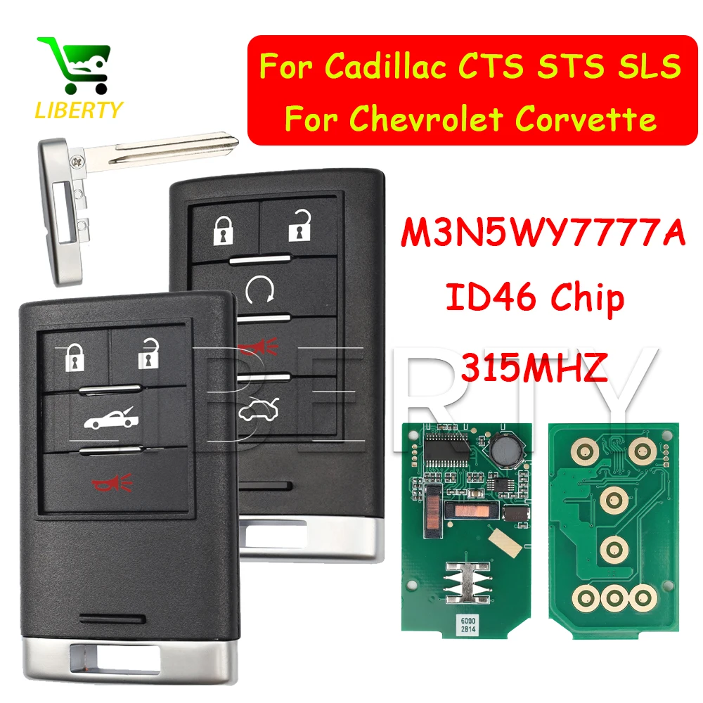 Liberty M3N5WY7777A для Cadillac CTS STS SLS Chevrolet Corvette 2005-2013, смарт-ключ дистанционного управления без ключа, номер по каталогу 25926480 25926479
Liberty M3N5WY7777A для Cadillac CTS STS SLS Chevrolet Corvette 2005-2013, смарт-ключ дистанционного управления без ключа, номер по каталогу 25926480 25926479