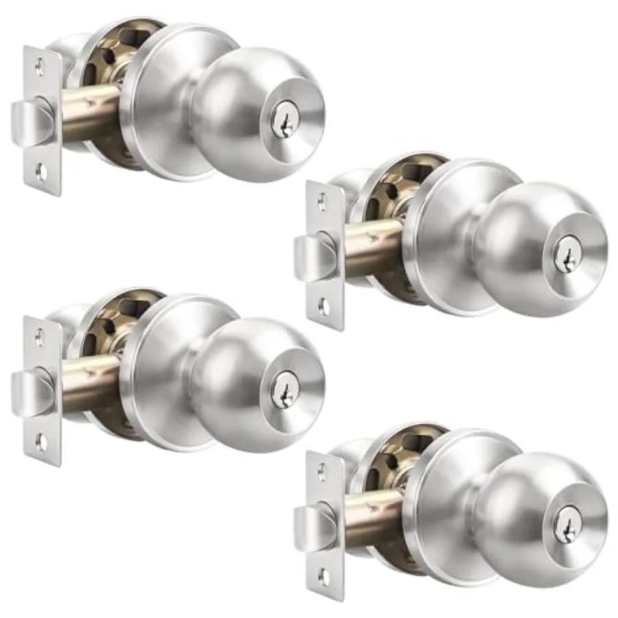 Pack Entry Door Knob Keyed Alike, Finish Door Lock Handle, Entry Door Lock/Ball Door knobs with Lock and Same Key, Entrance Kno
Pack Entry Door Knob Keyed Alike, Finish Door Lock Handle, Entry Door Lock/Ball Door knobs with Lock and Same Key, Entrance Kno